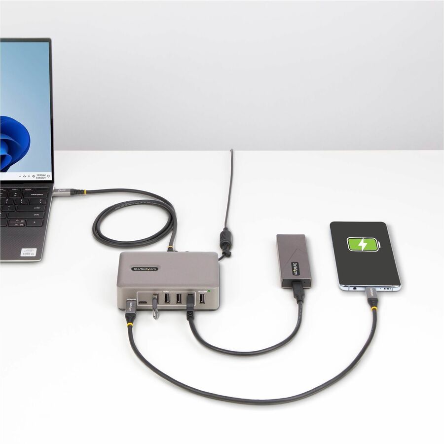 StarTech.com 10-Port USB-C Hub, 8x USB-A + 2x USB-C, Self-Powered w/ 65W Power Supply, USB 3.1 10Gbps Desktop/Laptop USB Hub w/ Charging