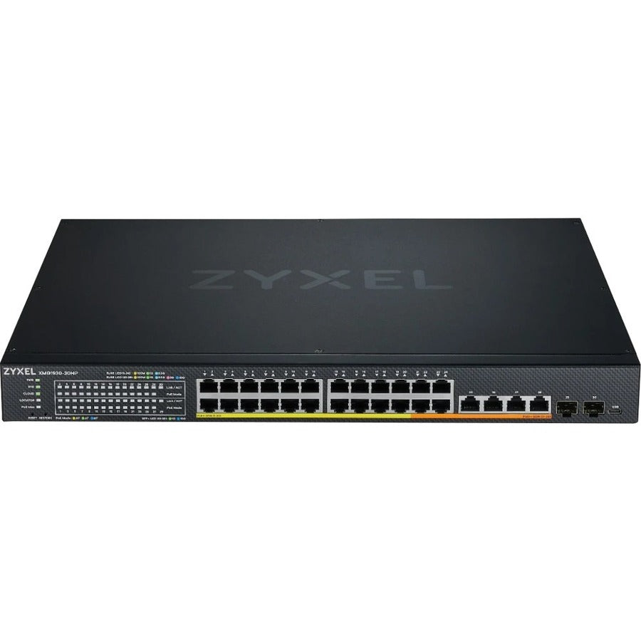 ZYXEL XMG1930-30HP 24-Port 2.5G Multi-Gigabit L3 Smart Nebula Cloud Managed PoE Switch with 2 10G SFP+ Uplinks and 4 10G Ethernet | 28 PoE+ / PoE++ Ports at 700W