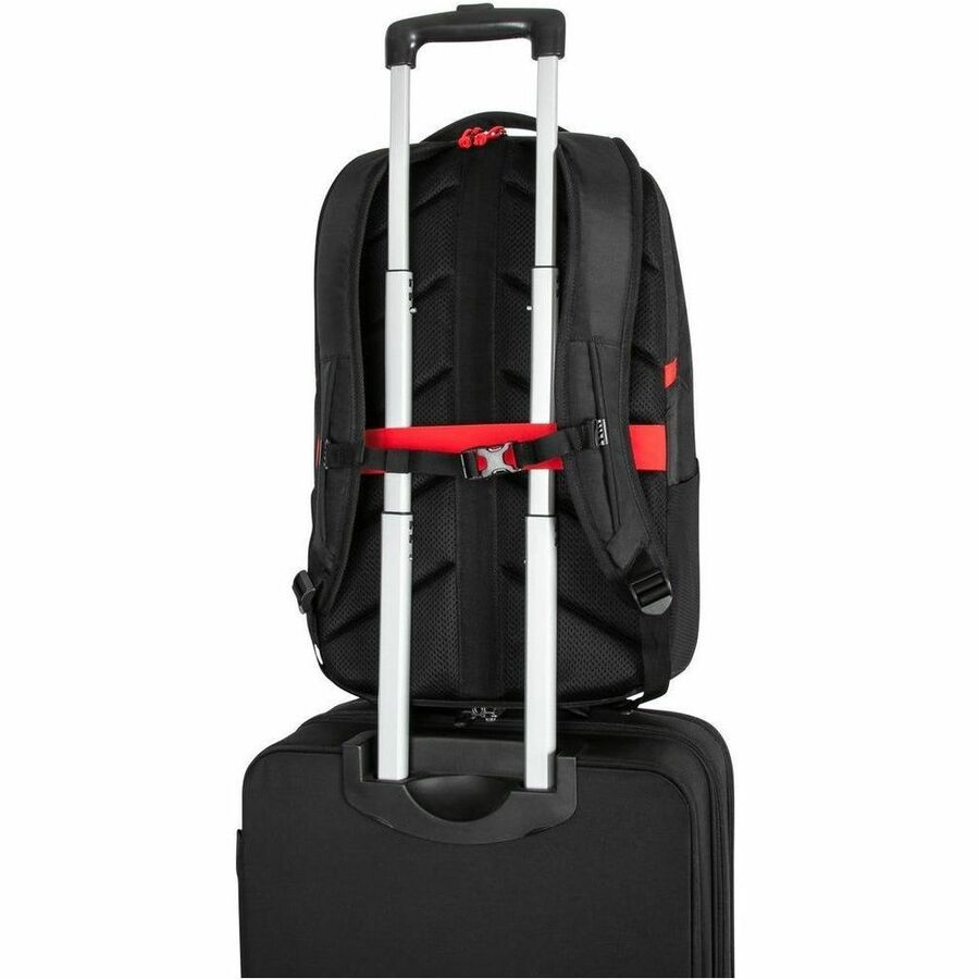 Targus Strike II TBB639GL Carrying Case (Backpack) for 17" to 18" Notebook - Black/Red