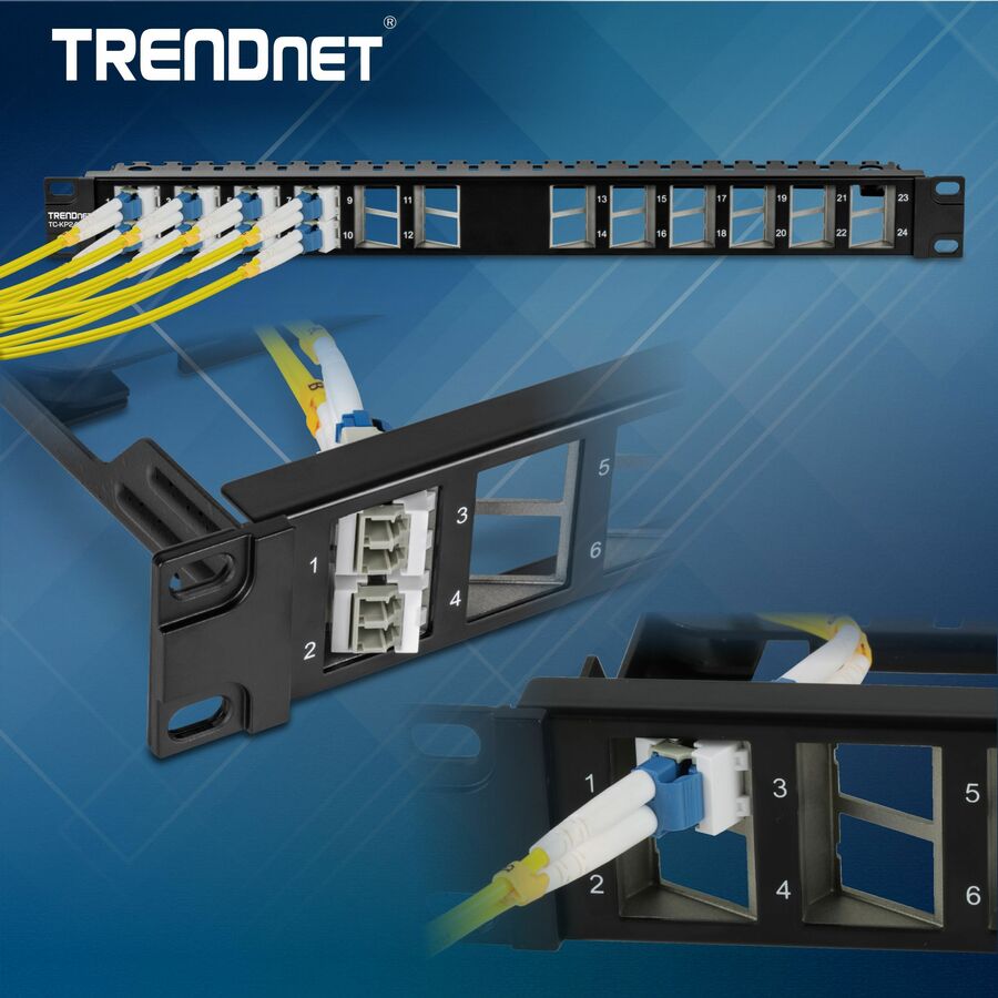 TRENDnet LC Duplex Fiber Optic Keystone Coupler Jacks- 5-Pack, TC-K05LC, Single-Mode & Multi-Mode Fiber