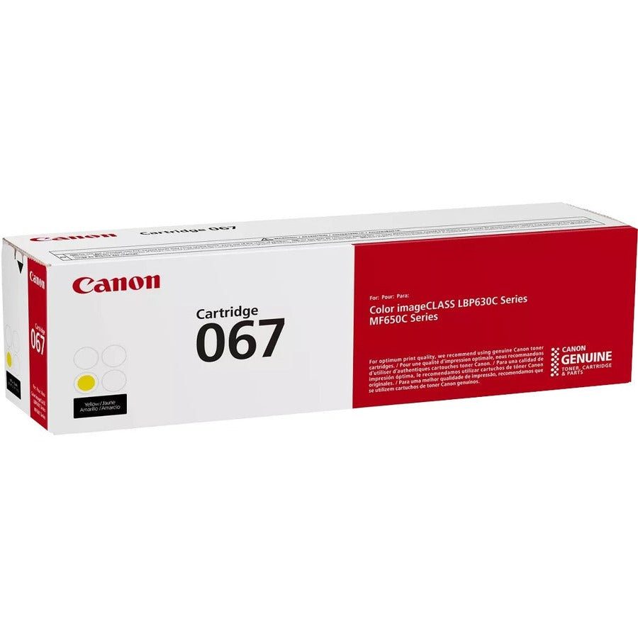 Canon 067 Original Standard Yield Laser Toner Cartridge - Yellow - 1 Each
