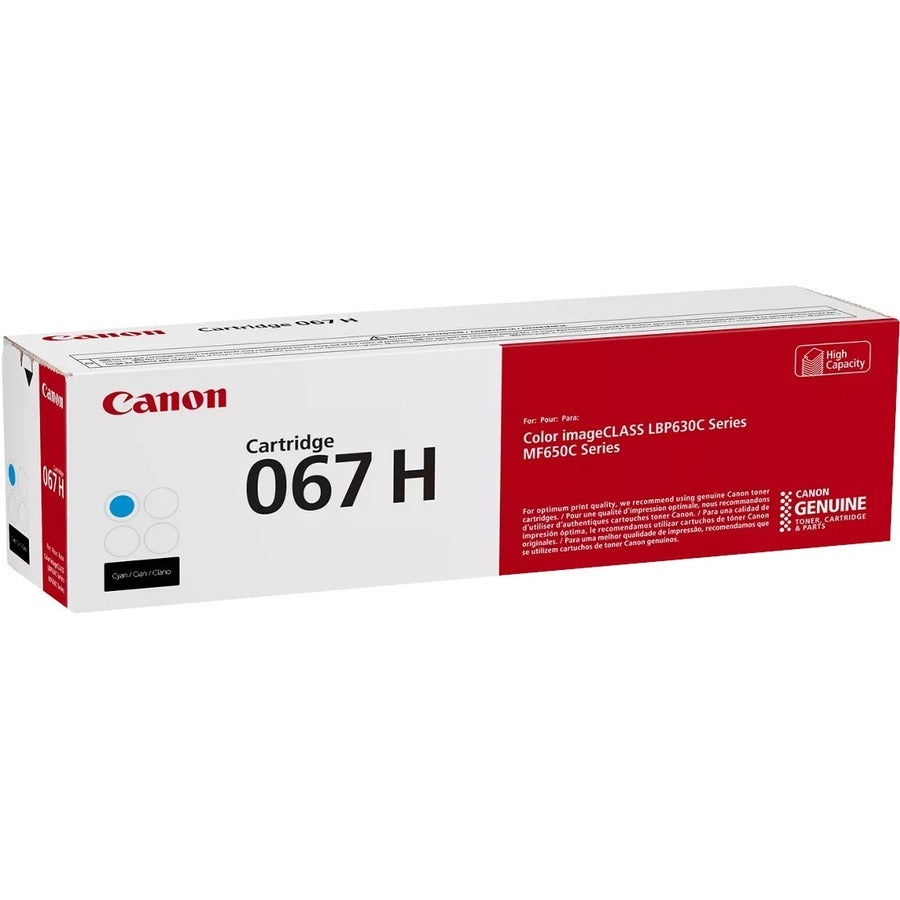 Canon 067 Original High Yield Laser Toner Cartridge - Cyan - 1 Each