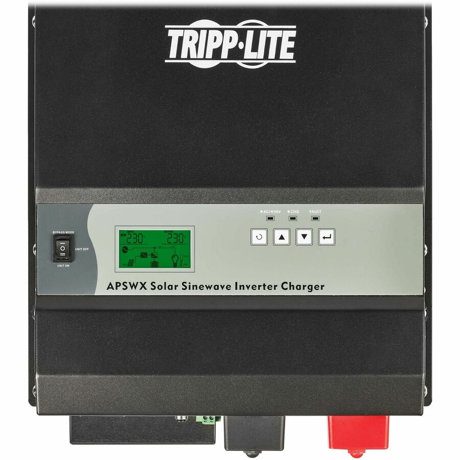 Tripp Lite by Eaton 3000W 24VDC 230V Sine Wave Solar Inverter/Charger - 60A MPPT Solar Charge Controller, C19 Outlet, Wired Remote, Hardwire Input/Output