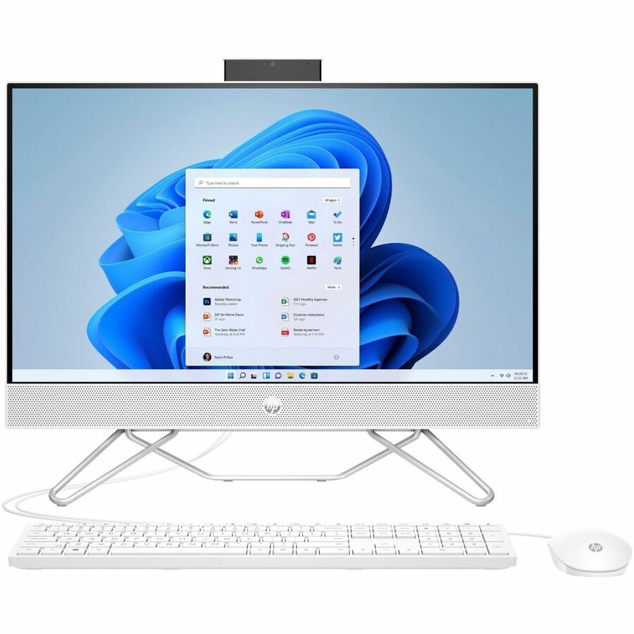 HP 24-cb1000a 24-cb1224 All-in-One Computer - AMD Ryzen 5 5625U - 8 GB - 1 TB SSD - 23.8" Full HD Touchscreen - Desktop - Starry White - Refurbished