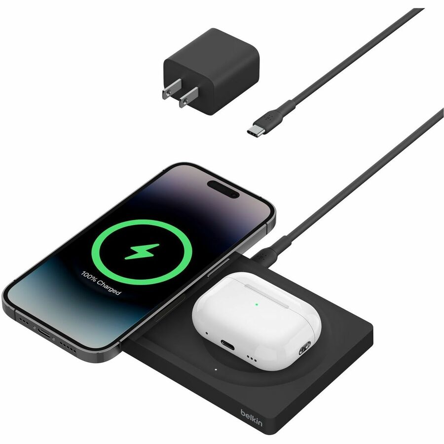 Belkin BoostCharge Pro 2-in-1 Wireless Charging Pad with MagSafe 15W