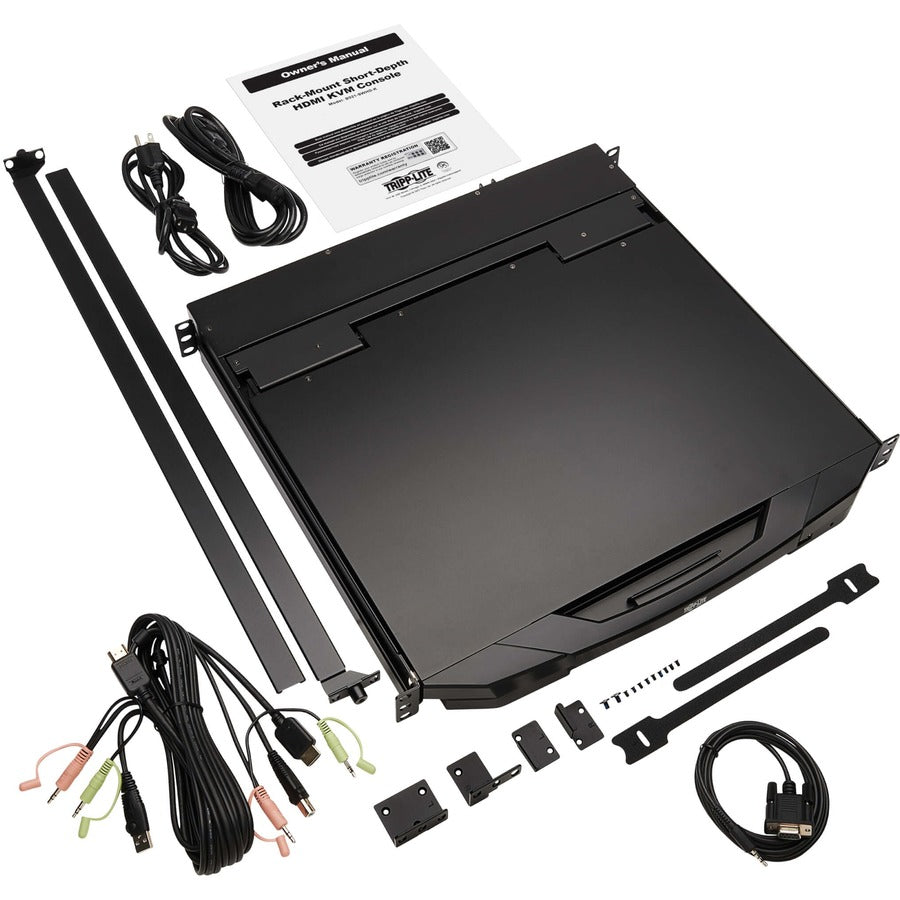 Eaton Tripp Lite Series 1U Rack-Mount Short-Depth HDMI KVM Console with 18.5 in. LCD, TAA