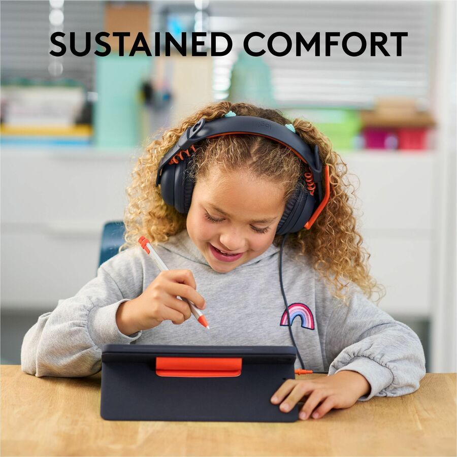 Logitech Zone Learn Wired Headset with Microphone for Learners, Comfortable and Adjustable Fit for Kids, 3.5mm AUX, for Windows/MacOS/iPadOS/Android/Mobile