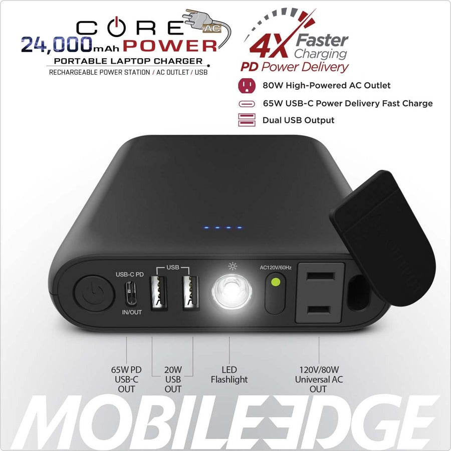 Mobile Edge CORE Power 24,000mAh AC/USB Laptop Power Charger