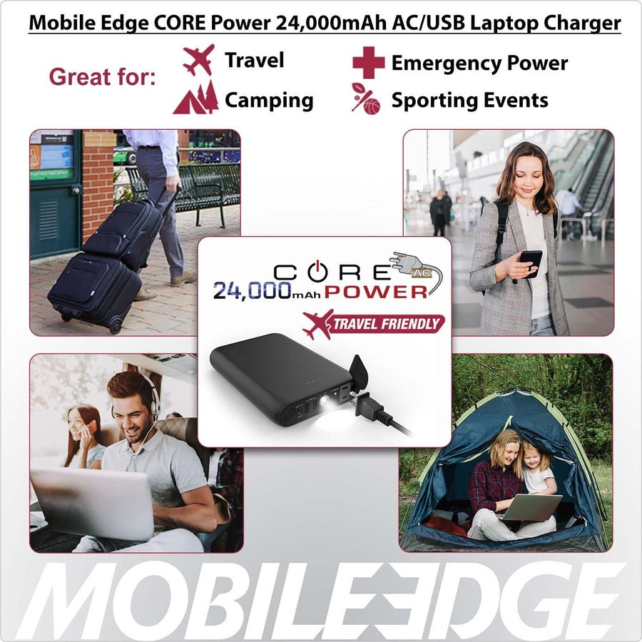 Mobile Edge CORE Power 24,000mAh AC/USB Laptop Power Charger