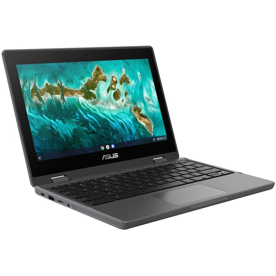 Asus Chromebook Flip CR1 CR1100FKA-YZ184T-S 11.6" Touchscreen Rugged Convertible 2 in 1 Chromebook - HD - Intel Celeron N5100 - 8 GB - 64 GB Flash Memory - Dark Gray