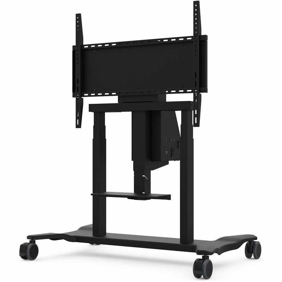 ViewSonic VB-STND-007 Universal Display Cart for 55 to 86 inch screens up to 265 lbs, VESA Pattern Compatible for 400x200 to 900x600mm, Storage Tray, and Lockable Wheels