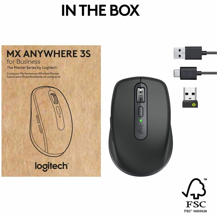 Logitech MX Anywhere 3S for Business - Wireless Mouse