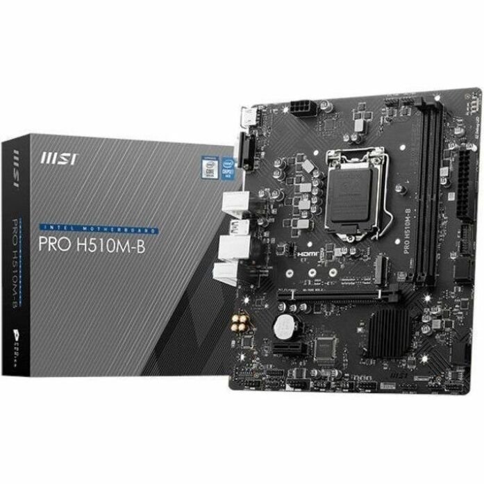 MSI PRO H510M-B Desktop Motherboard - Intel H470 Chipset - Socket LGA-1200 - Micro ATX