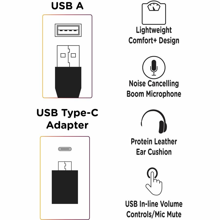 Morpheus 360 Connect USB Mono Headset with Boom Microphone - Noise Cancelling - Reversible Design - Eco-Leather Ear Cushion - Inline Volume - HS5200MU