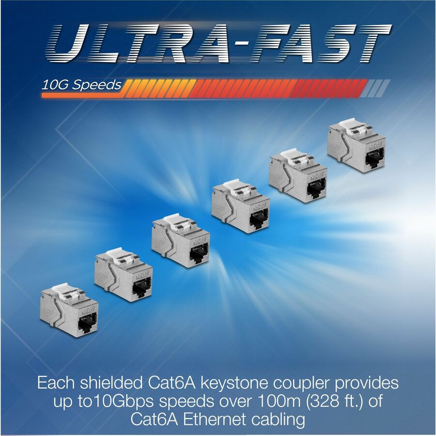 TRENDnet Cat6A RJ-45 Keystone Inline Coupler (6-Pack)