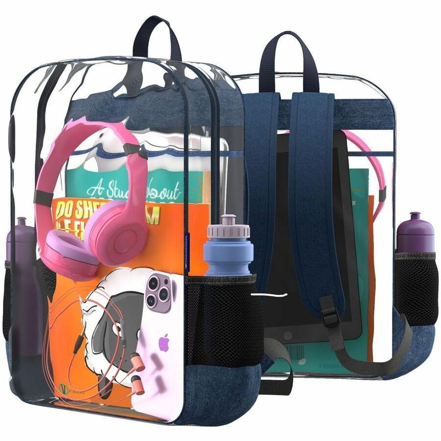 MAXCases Extreme Clear Backpack w/1 Compartment (See-Through Backpack)