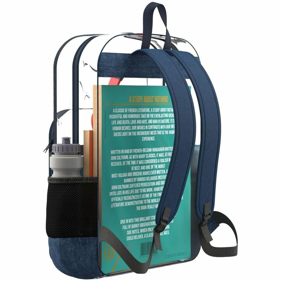 MAXCases Extreme Clear Backpack w/2 Compartments (See-Through Backpack)