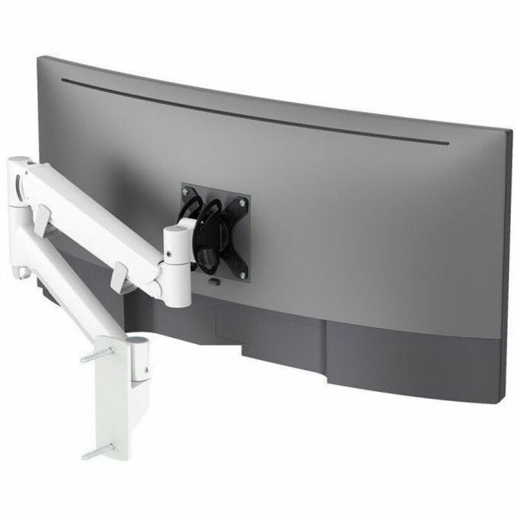 Atdec Mounting Arm for Monitor, Curved Screen Display, Flat Panel Display, All-in-One Computer - White - Landscape/Portrait