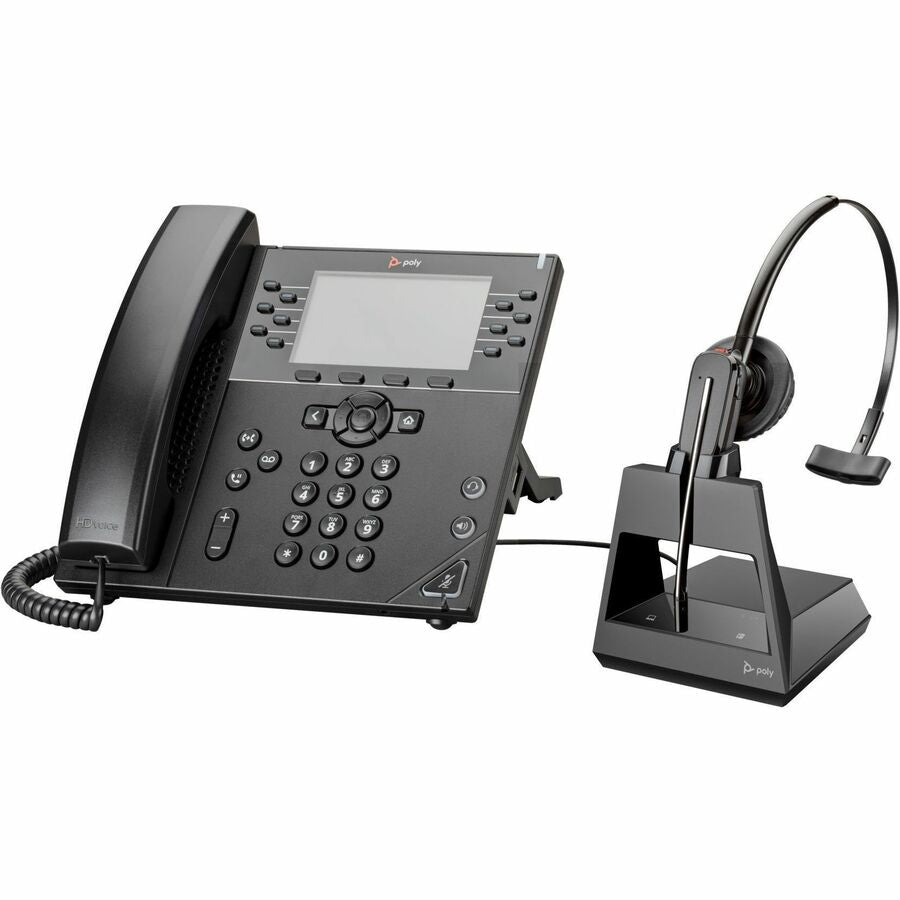 Poly VVX 450 12-Line IP Phone and PoE-enabled GSA/TAA