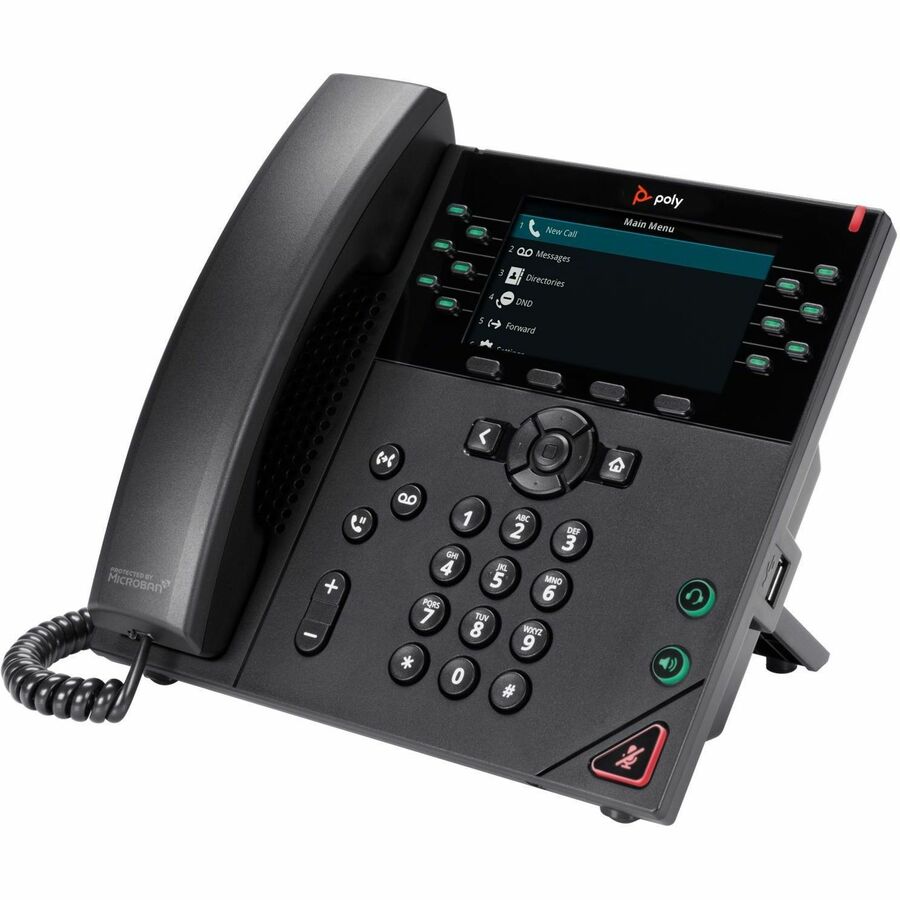 Poly VVX 450 12-Line IP Phone and PoE-enabled GSA/TAA