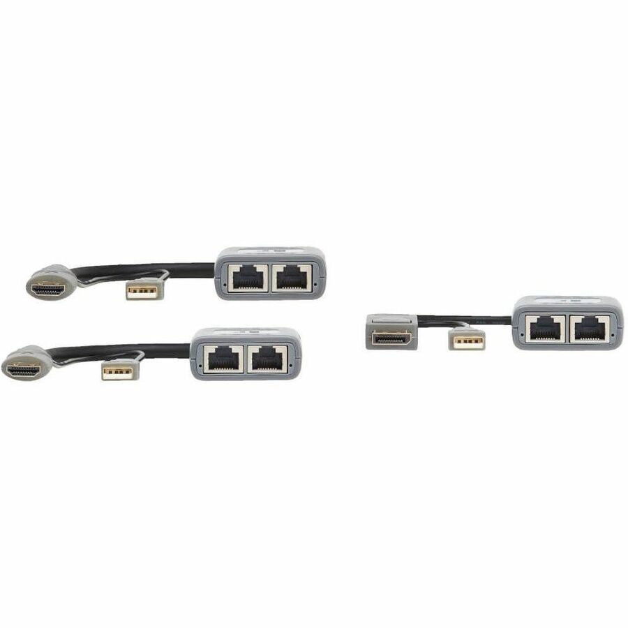 Eaton Tripp Lite Series 2-Port DisplayPort to HDMI over Cat6 Extender Kit, Pigtail Transmitter/2x Receivers, 4K 60 Hz, HDR, 4:4:4, 230 ft. (70.1 m), TAA
