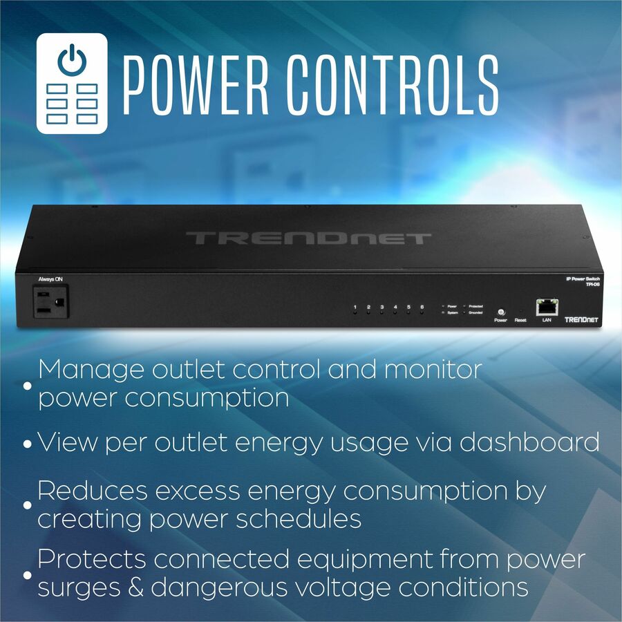 TRENDnet 6-Outlet Managed Rackmount Power Distribution Unit