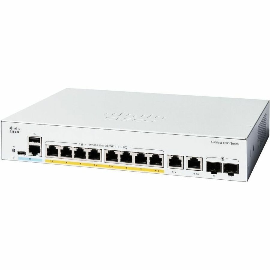 1200 8-port GE PoE Ext PS 2x1G