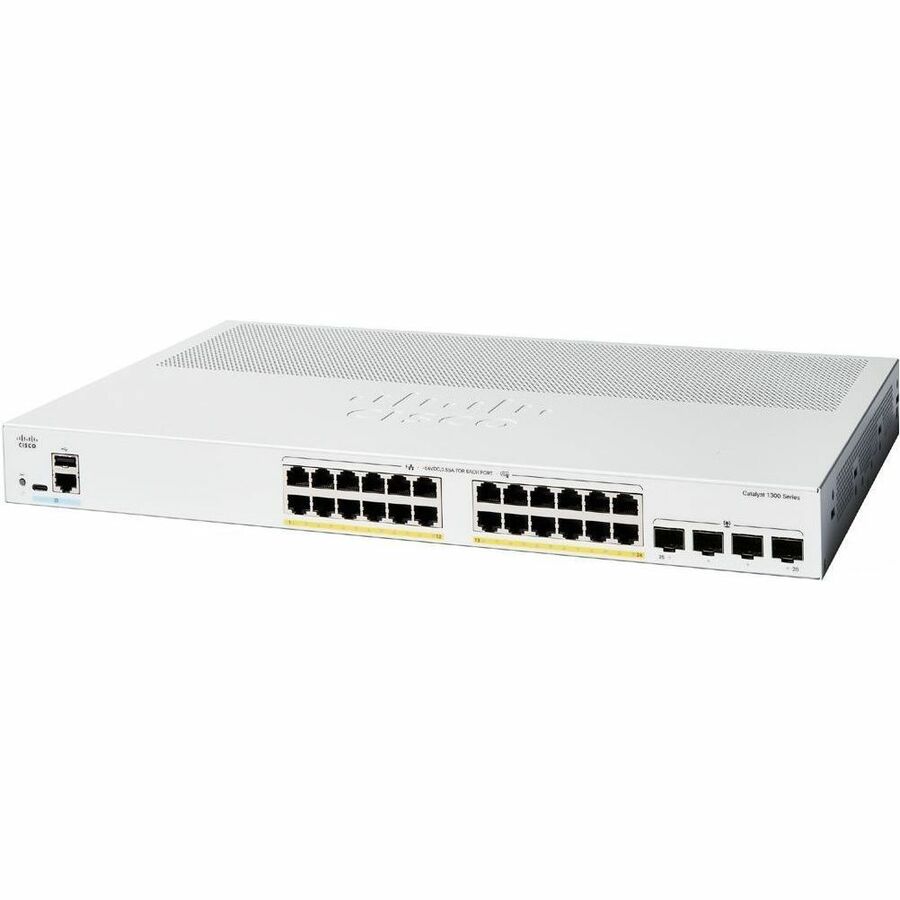 1300 24-port GE PoE 4x1G SFP