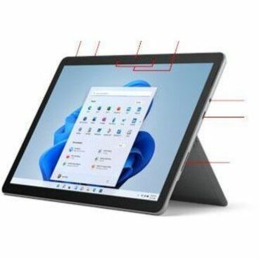 Microsoft Surface Go 4 Tablet - 10.5" - 8 GB - 256 GB Storage - Windows 11 - Platinum
