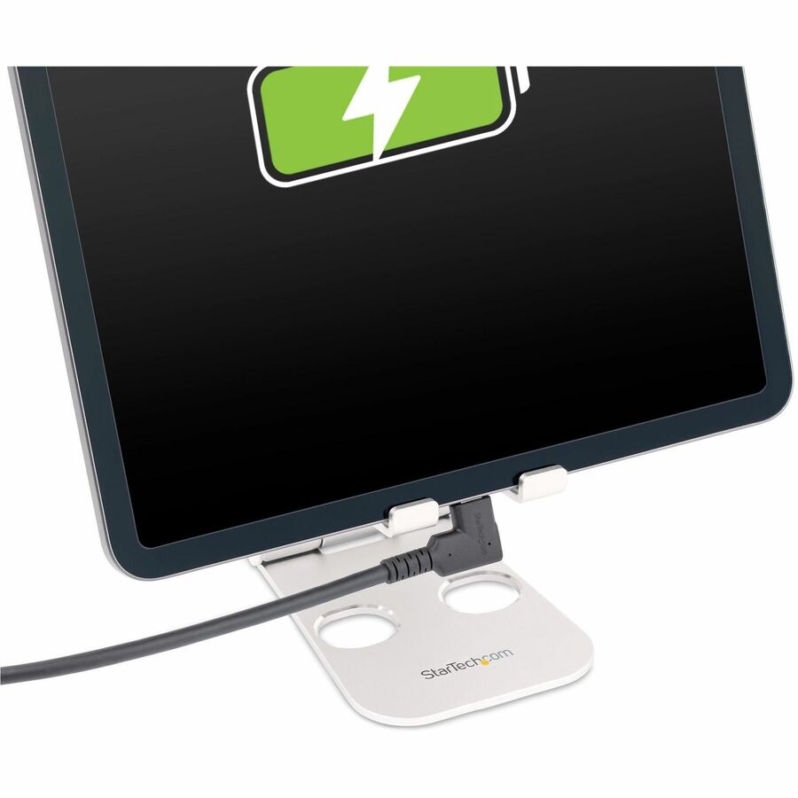 StarTech.com 3ft (1m) Rugged Right Angle USB-C Cable, USB 10 Gbps, USB C to C Data Transfer Cable, 100W PD, 4K 60Hz, 90 Degree USB-C Cable