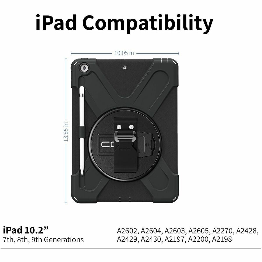 Rugged iPad 10.2" Case - Integrated Screen Protector (9th, 8th, and 7th Generation)