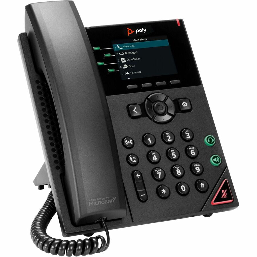 Poly VVX 250 4-Line IP Phone and PoE-enabled GSA/TAA