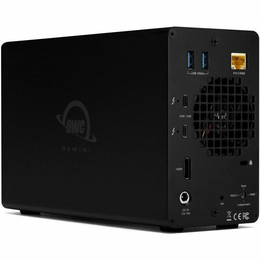 OWC 12TB Gemini Thunderbolt (40Gb/s) Dock And Dual-Drive HDD RAID External Storage Solution