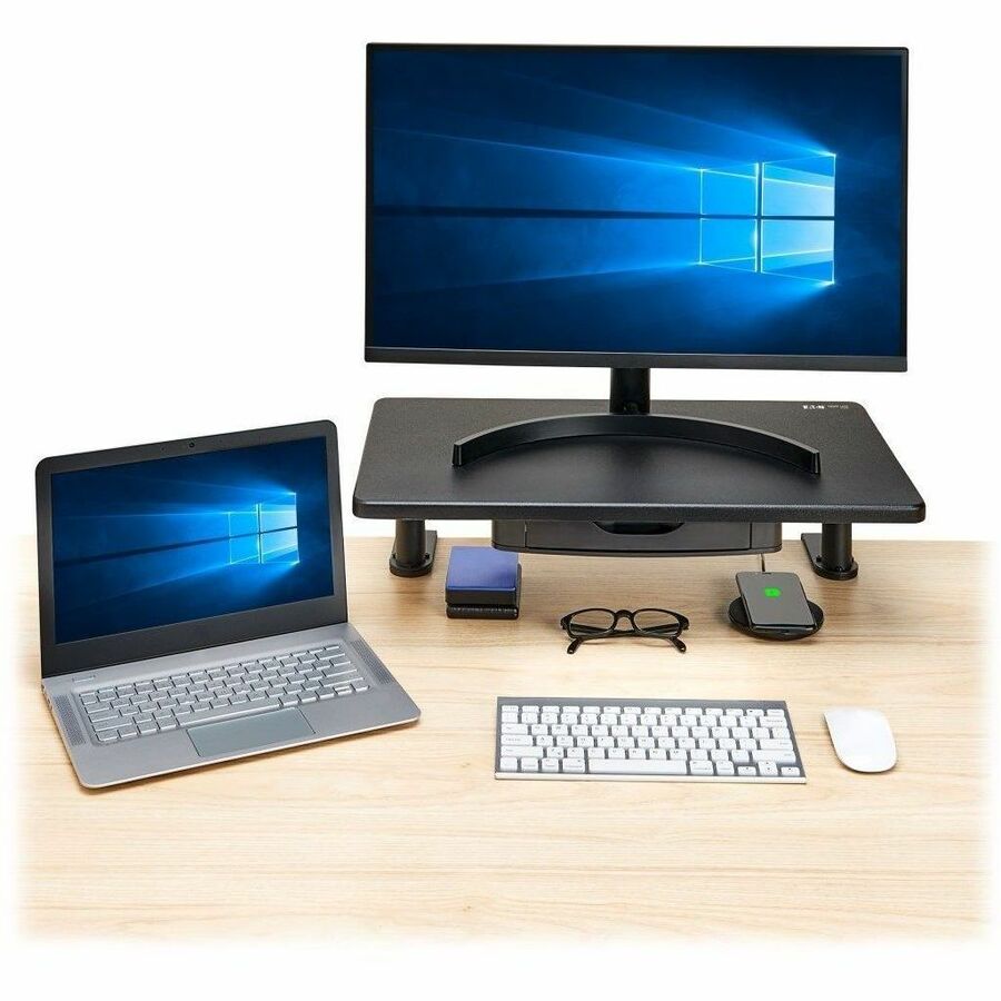 Eaton Tripp Lite Series Desk-Clamp Monitor Riser with Storage Drawer, TAA