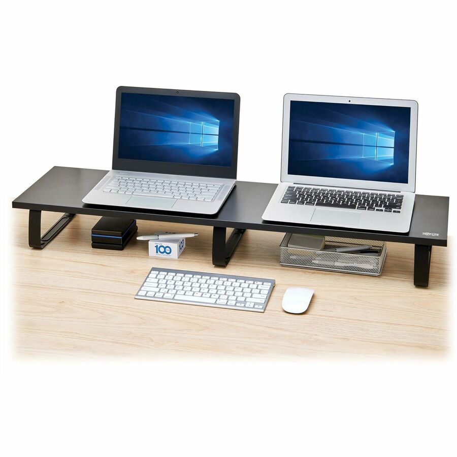 Eaton Tripp Lite Series Extra-Wide Dual-Monitor Riser for Desk, 39 x 10 in. - Wood, Black
