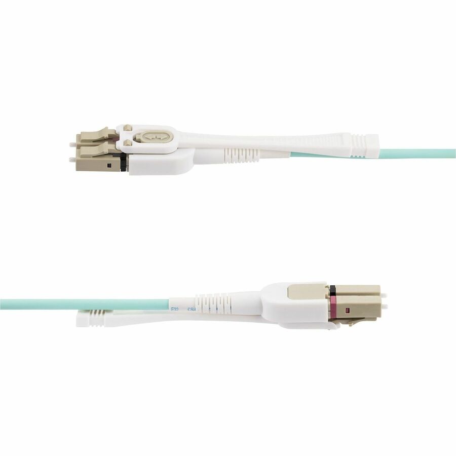StarTech.com 5m (16.4ft) LC (UPC) OM4 Multimode Fiber Optic Cable w/Push Pull Tabs, 50/125µm, 100G, Low Insertion Loss, LSZH Jumper Cord