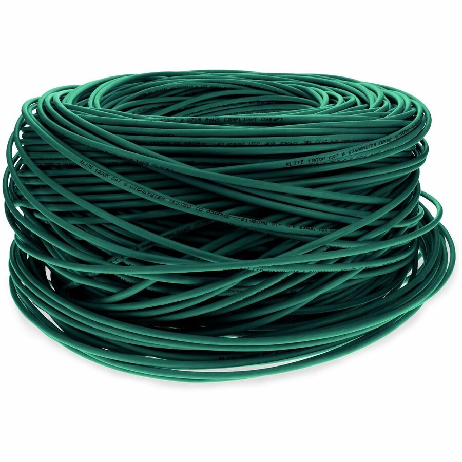 1000FT GREEN CAT6 STP PVC