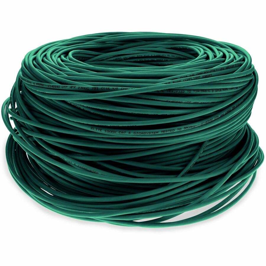 1000FT GREEN CAT6 STP PVC