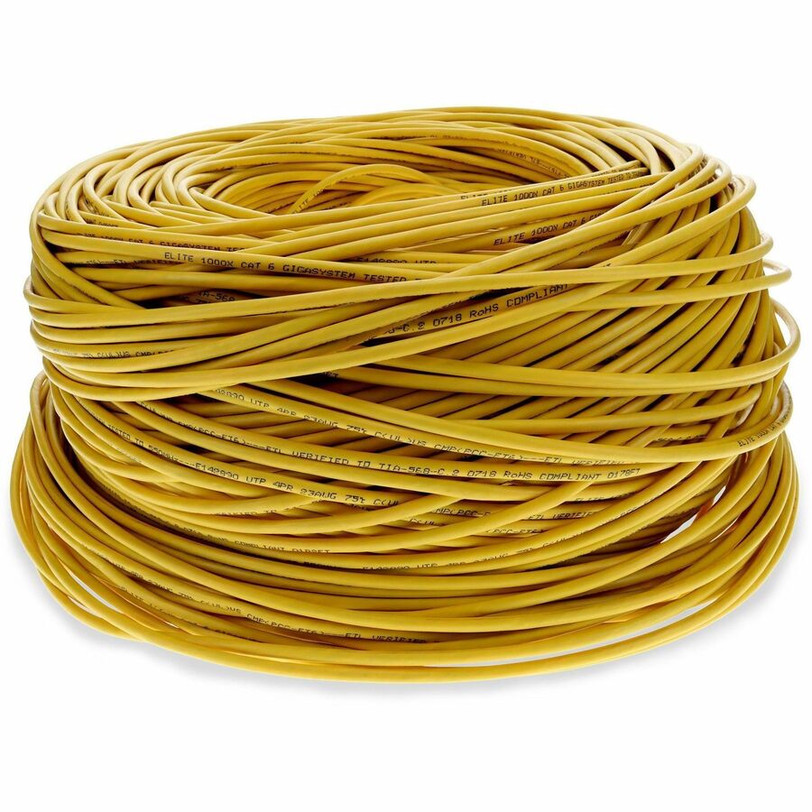 1000FT YELLOW CAT6 STP PVC