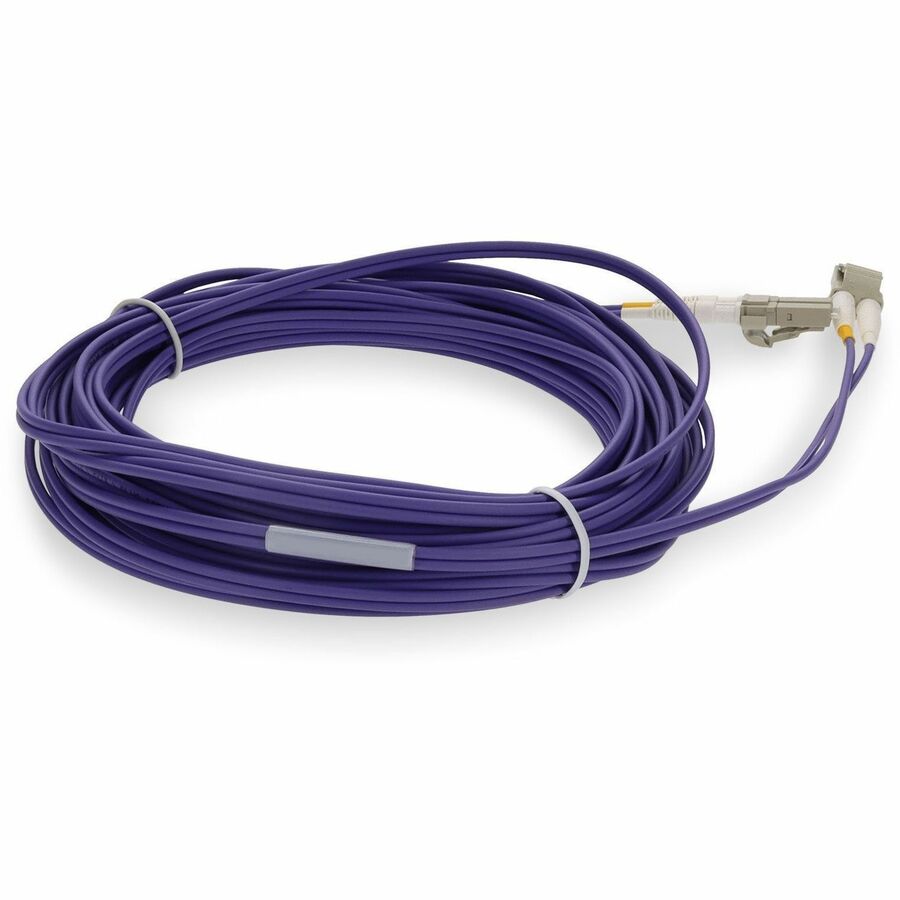 AddOn 6m LC to LC Purple OM4 Duplex OFNP (Plenum-Rated) TAA Fiber Patch Cable