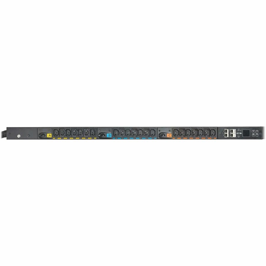 Eaton 3-Phase Managed Rack PDU G4, 240/415V, 42 Outlets, 24A/32A, 17.3kW, 532P6W Input, 10 ft. Cord, 0U Vertical, TAA
