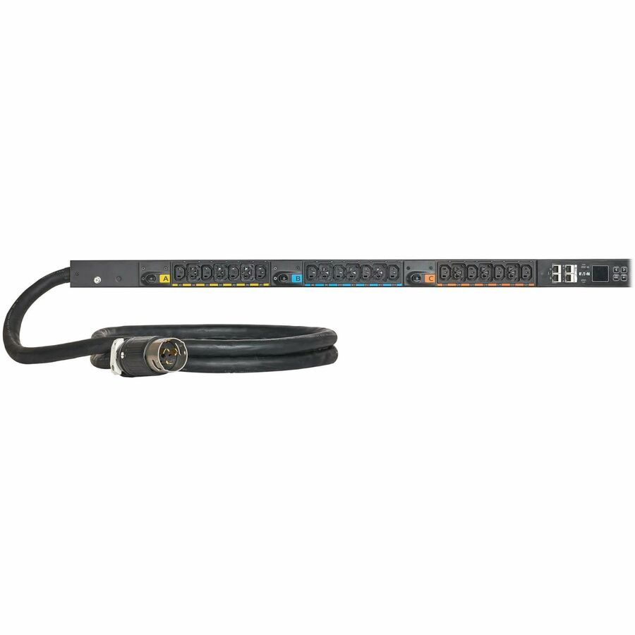 Eaton 3-Phase Managed Rack PDU G4, 208V, 42 Outlets, 40A, 14.4kW, CS8365 Input, 10 ft. Cord, 0U Vertical