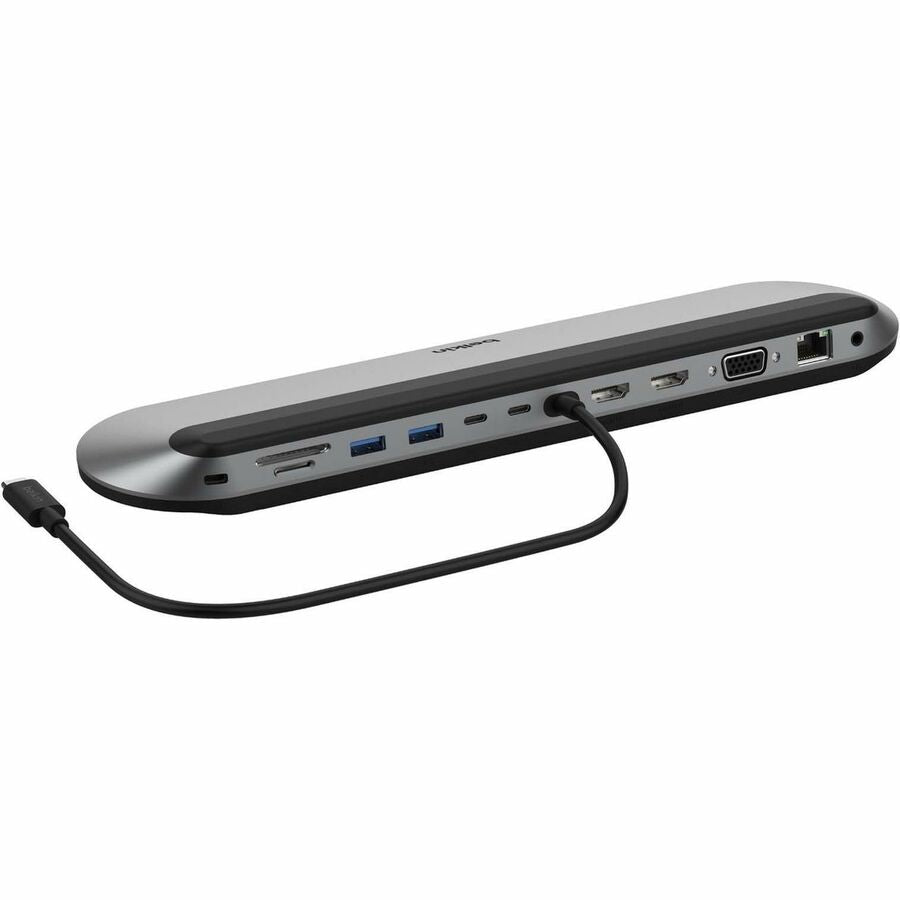 Belkin 11-in-1 Universal USB-C Docking Station - USB 3.2 - 10 Gbps - 100W - 2xHDMI, 1xVGA, 2xUSB-A, 1xUSB-C - Grey