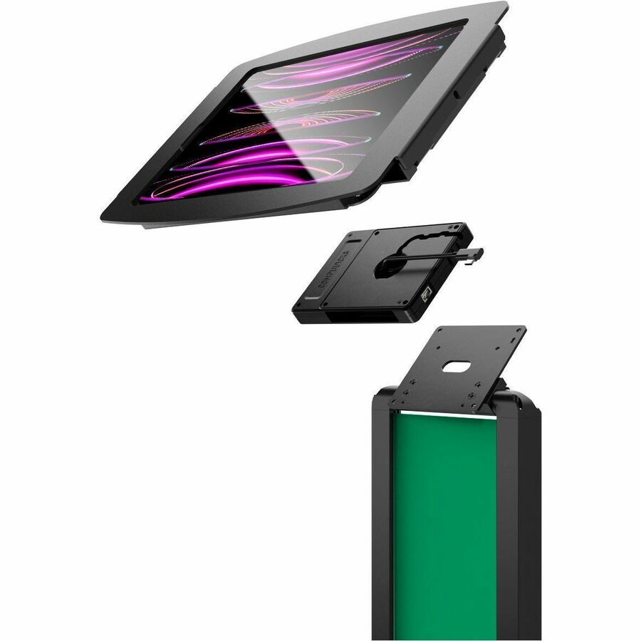 Compulocks iPad Pro 12.9" (3-6th Gen) Space Enclosure Brandable Floor Stand Plus Hub