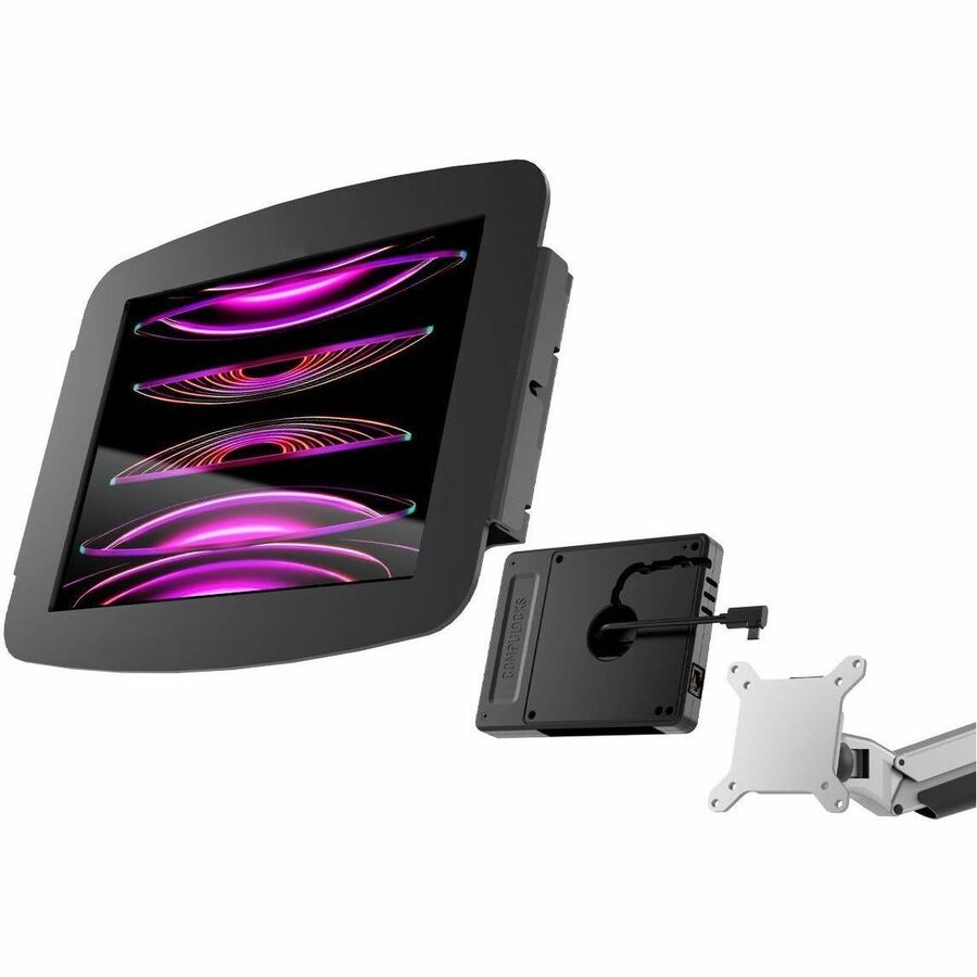 Compulocks Mounting Arm for iPad 3, iPad 4, iPad (5th Generation), iPad (6th Generation), iPad (10th Generation), Enclosure - Black