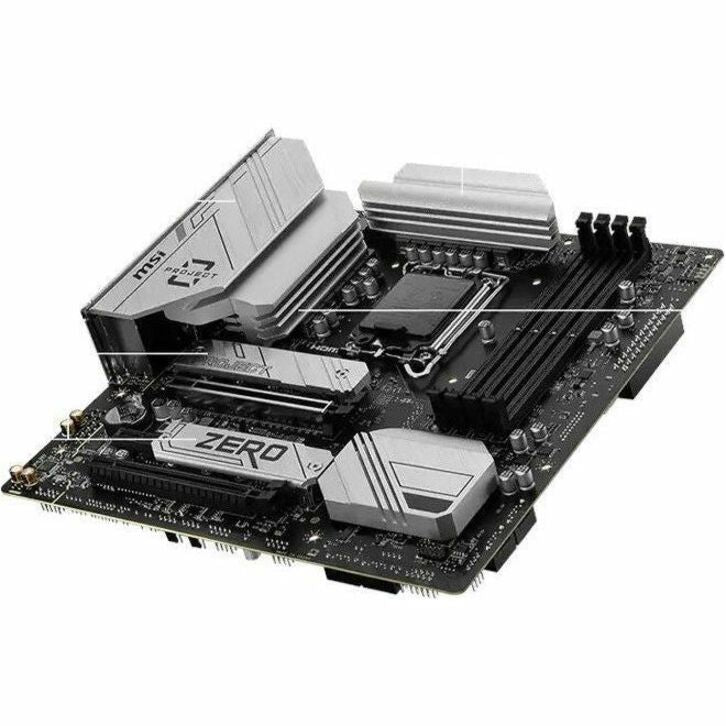MSI B760M PROJECT ZERO Desktop Motherboard - Intel B760 Chipset - Socket LGA-1700 - Micro ATX