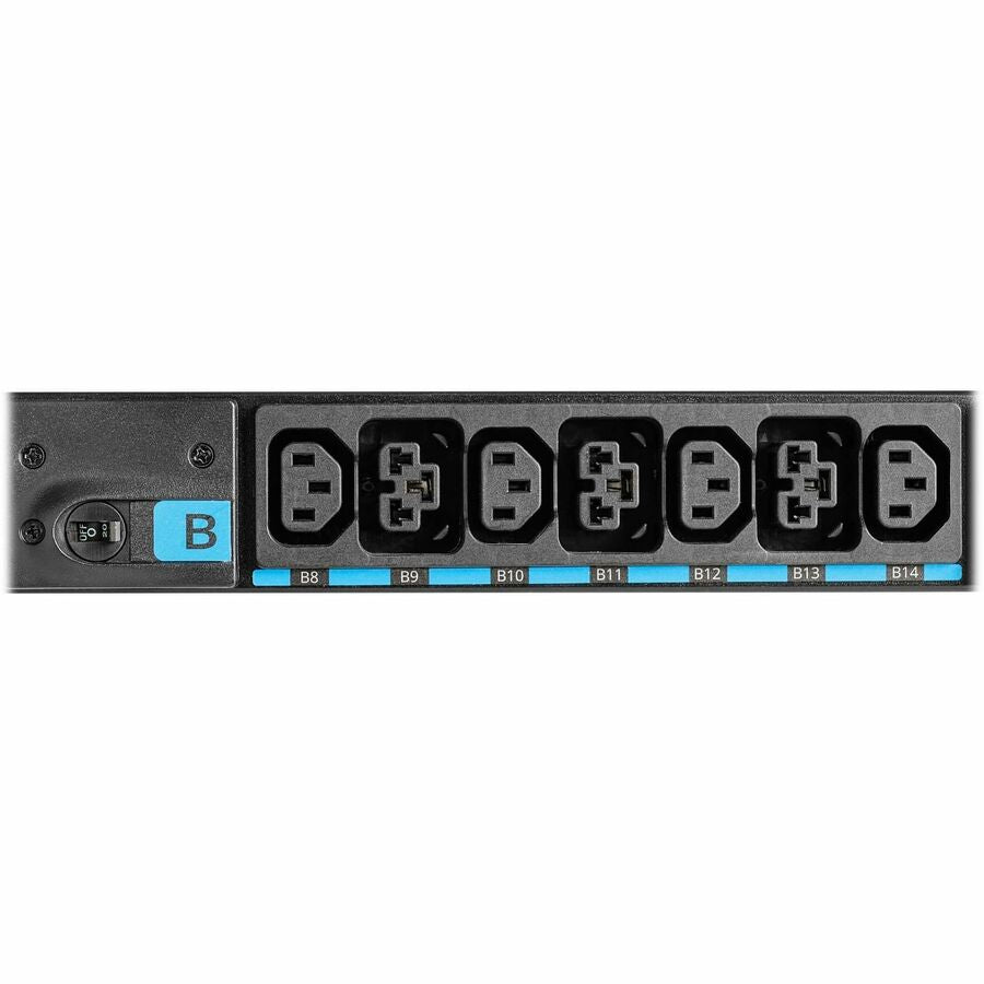 Eaton Universal-Input Basic PDU G4, 208V and 415/240V, 42 Outlets, Input Cable Sold Separately, End-Entry Input, 72-Inch 0U Vertical