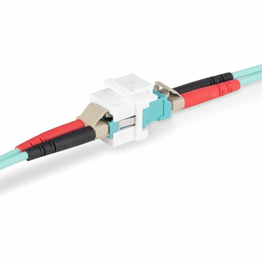 StarTech.com LC to LC Coupler, LC Fiber Coupler, LC/UPC Duplex Keystone Jack, Fiber Optic Keystone Coupler for Patch Panel