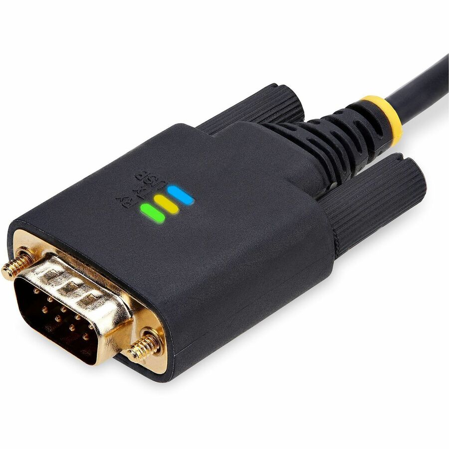 StarTech.com 10ft (3m) USB to Null Modem Serial Adapter Cable, COM Retention, FTDI, RS232, Changeable DB9 Screws/Nuts, Windows/macOS/Linux