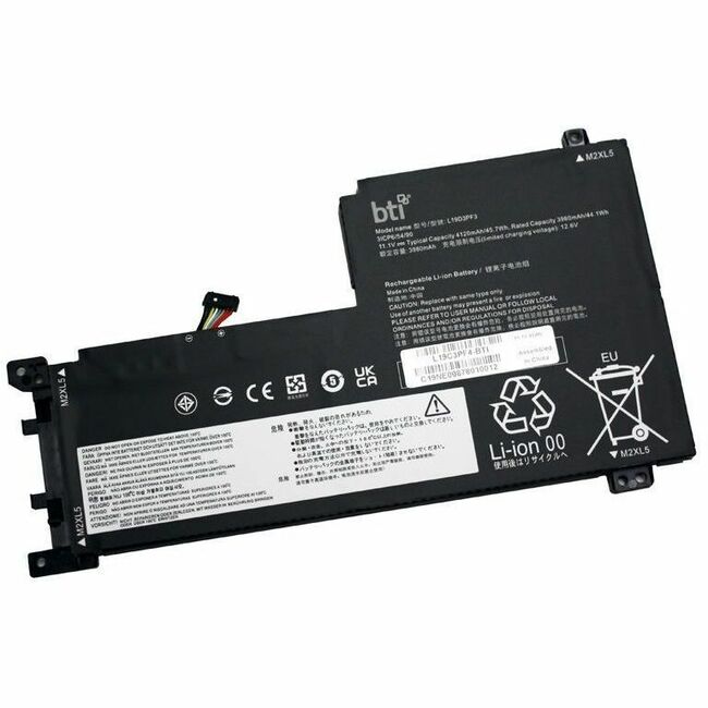 BTI L19C3PF4-BTI 11.1V 44WHR LI-ION BATTERY 5B10W86955, L19C3PF4, 5B10W86959, L19D3PF3, 5B11N52042, SB10W86941, 5B11N56343, SB10W86951 IDEAPAD 5-15ALC05, IDEAPAD 5-15ALC05 82LN, IDEAPAD 5-15ARE05, IDEAPAD 5-15ARE05 81YQ, IDEAPAD 5-15IIL05, IDEAPAD 5-15IIL